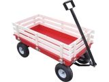 Garden Steel Panel Cart with Wooden Side